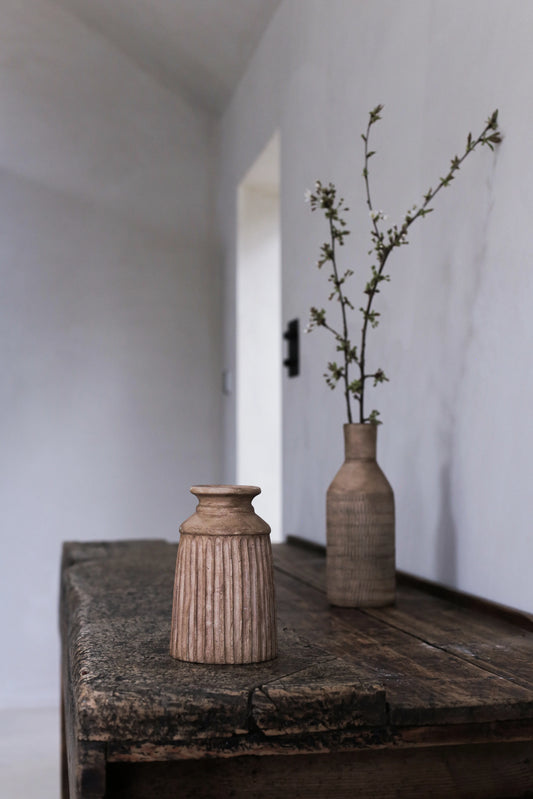 Rena Terracotta Vase - Antique 20cm