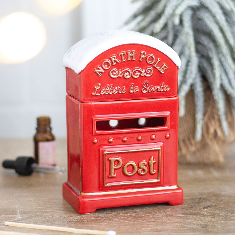 Letters to Santa Christmas post box oil burner red