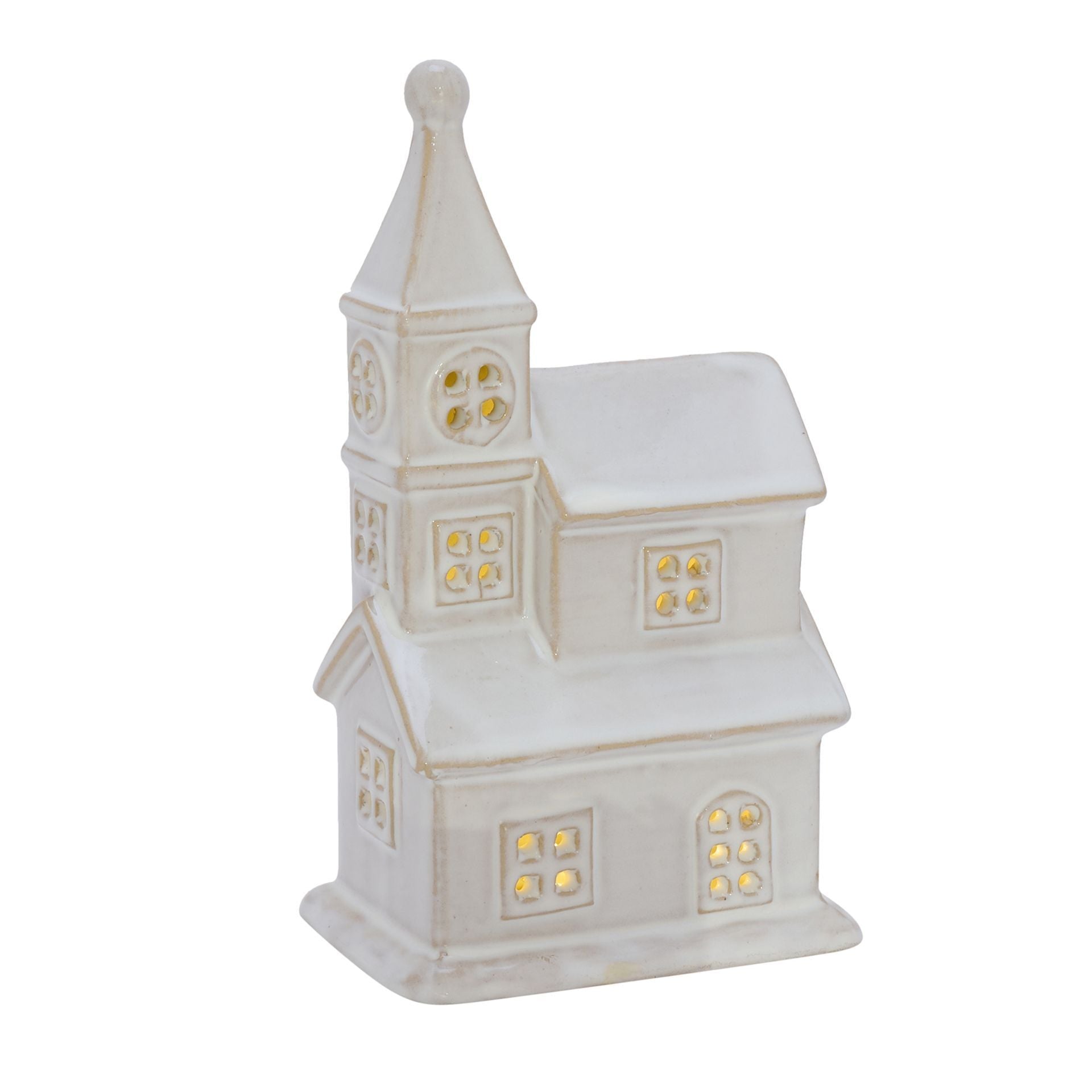 White led light ceramic church decoration