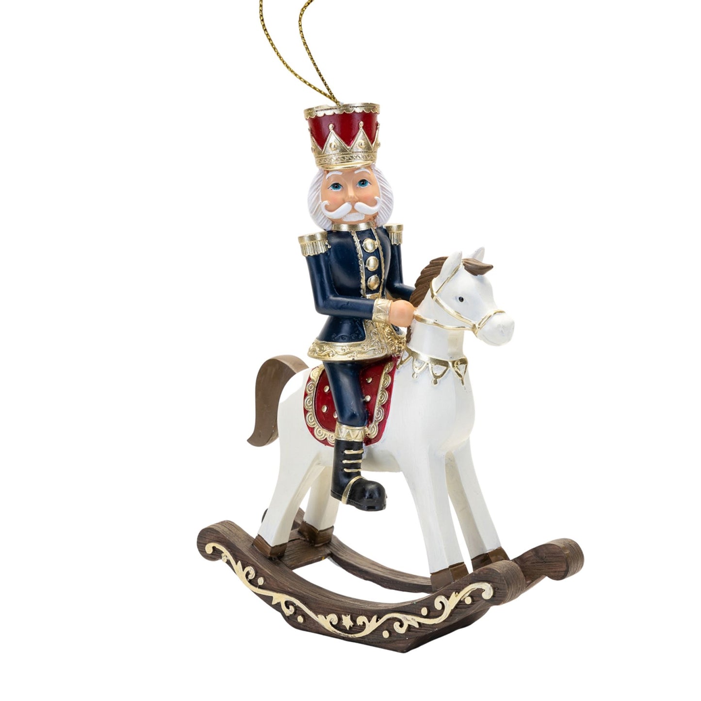 NUTCRACKER ON A HORSE CHRISTMAS TREE HANGING DECORATION 