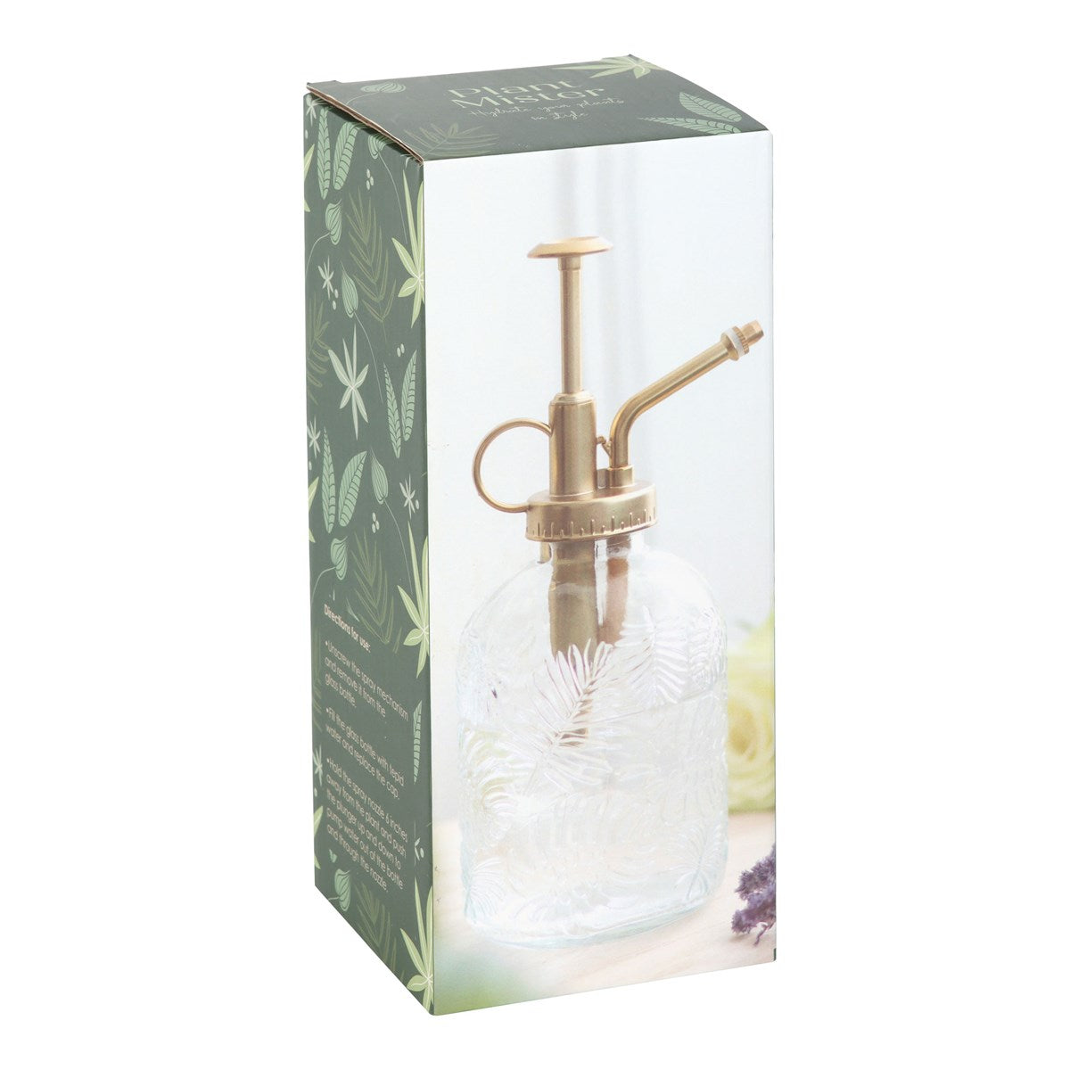 Leaf Print Glass Plant Mister