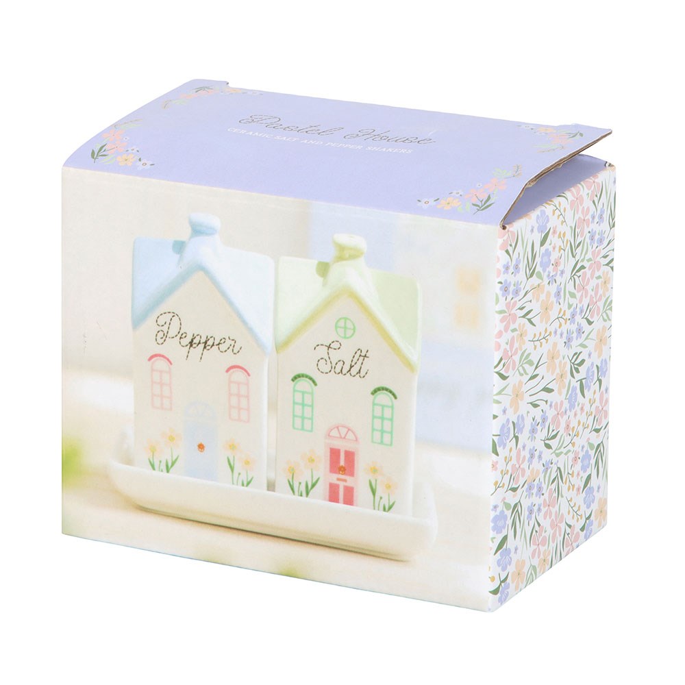 Pastel House Salt & Pepper Shakers