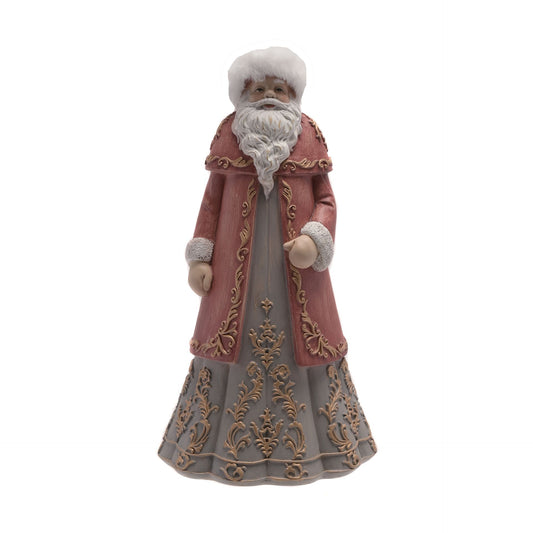 traditional Santa Claus ornament Made from polyresin with red and gold details