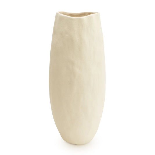 cream wave top terracotta vase 36cm