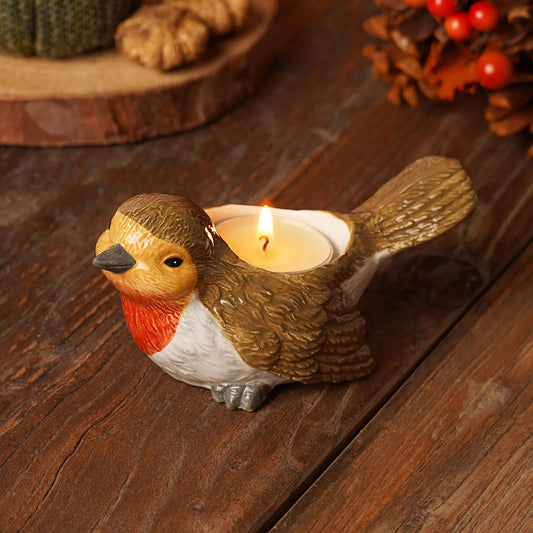 Robin shaped tea light candle holder 
