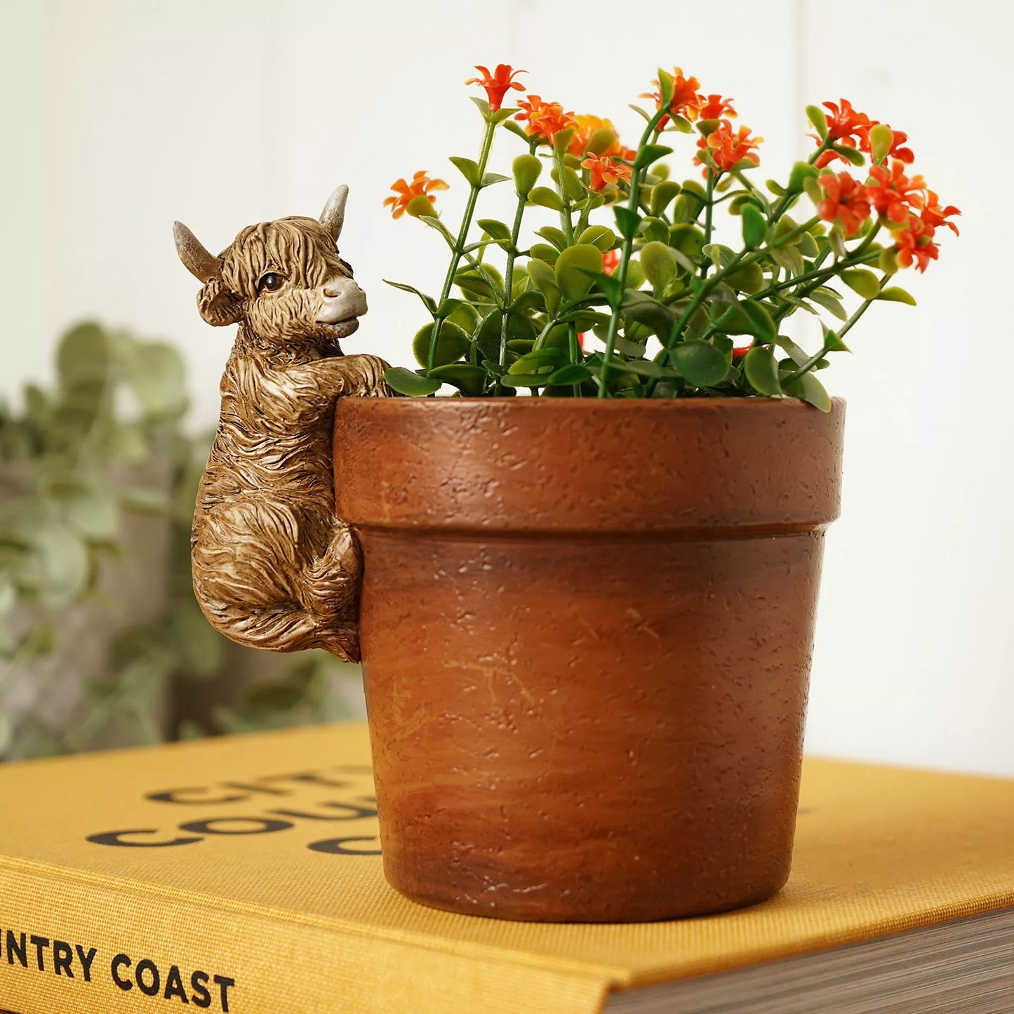 Highland Cow Plant Pot