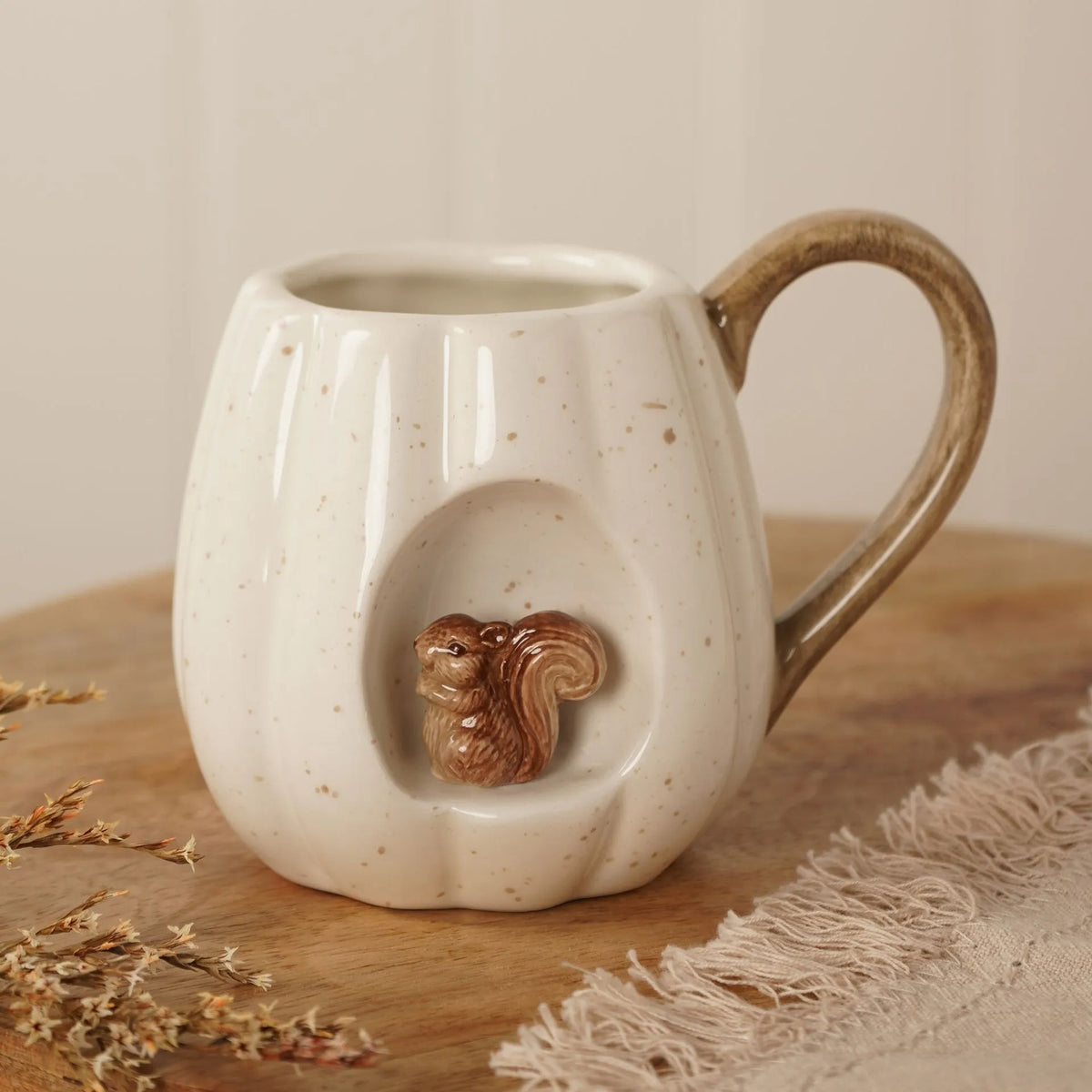 Country Living squirrel mug with sculpted woodland design
