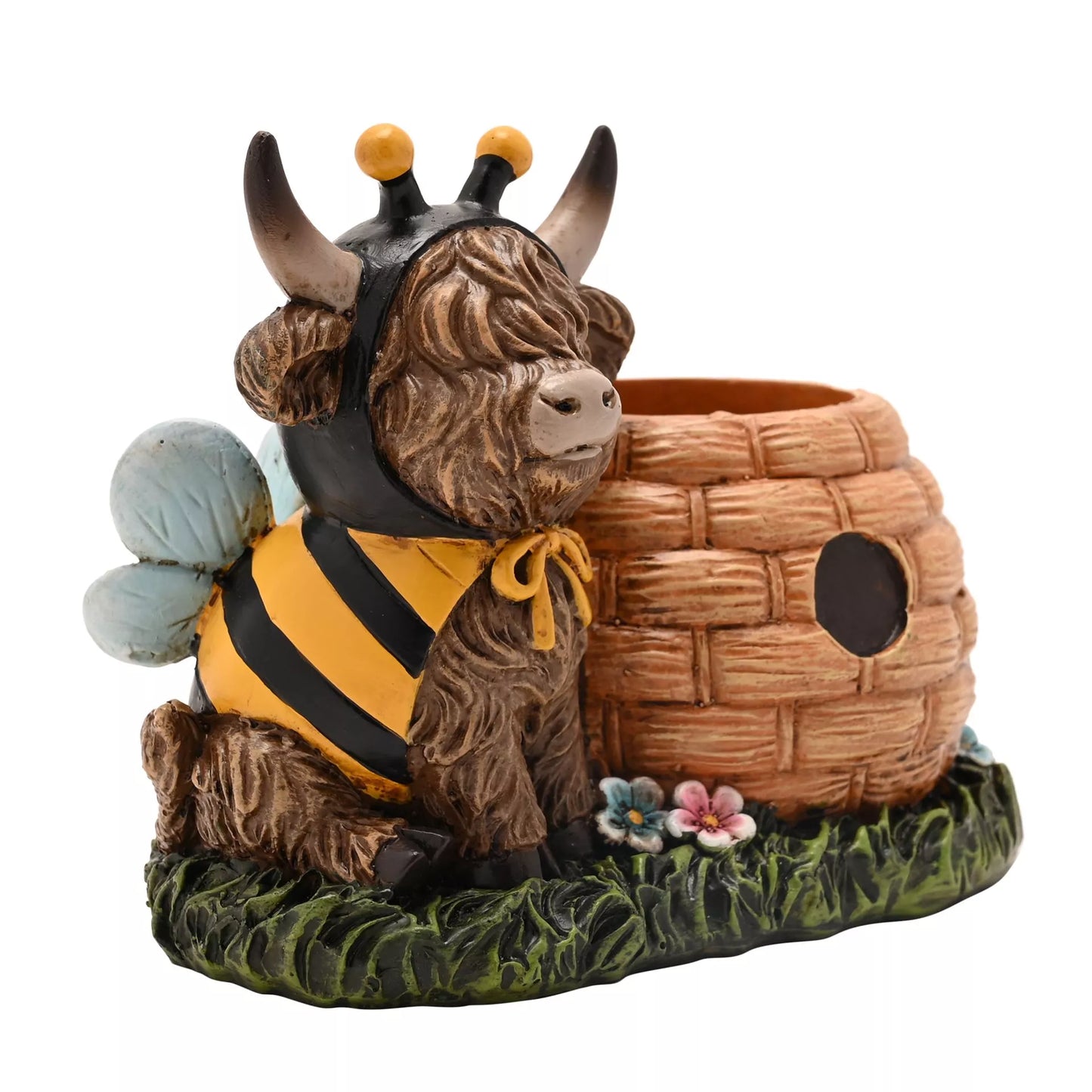 Highland Cow Beehive Planter