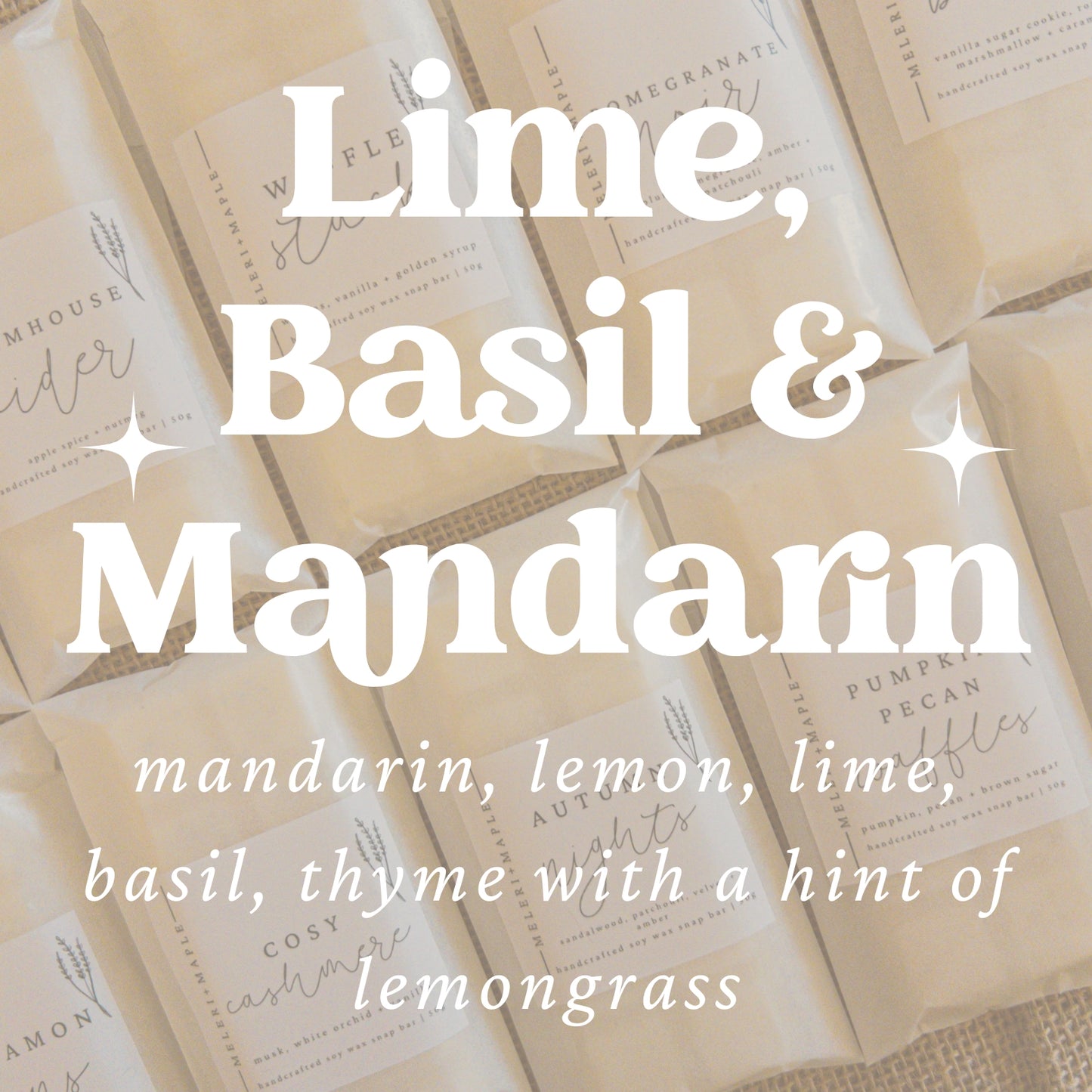 Lime, Basil & Mandarin Wax Melt Bar