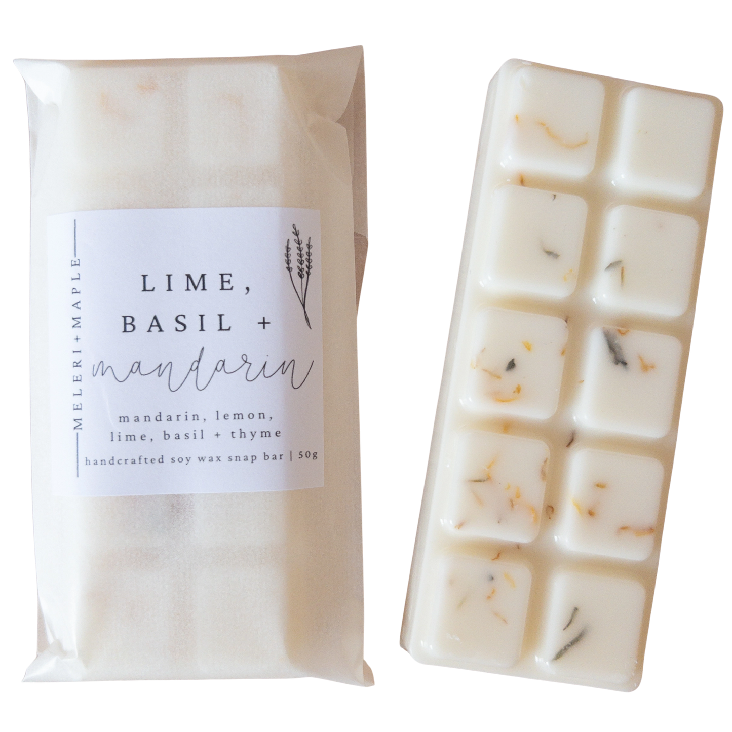 Lime, Basil & Mandarin Wax Melt Bar