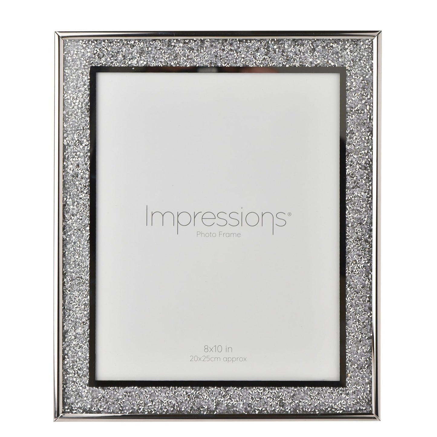 Silver Glitter Frame 8" x 10" by impressions with black back