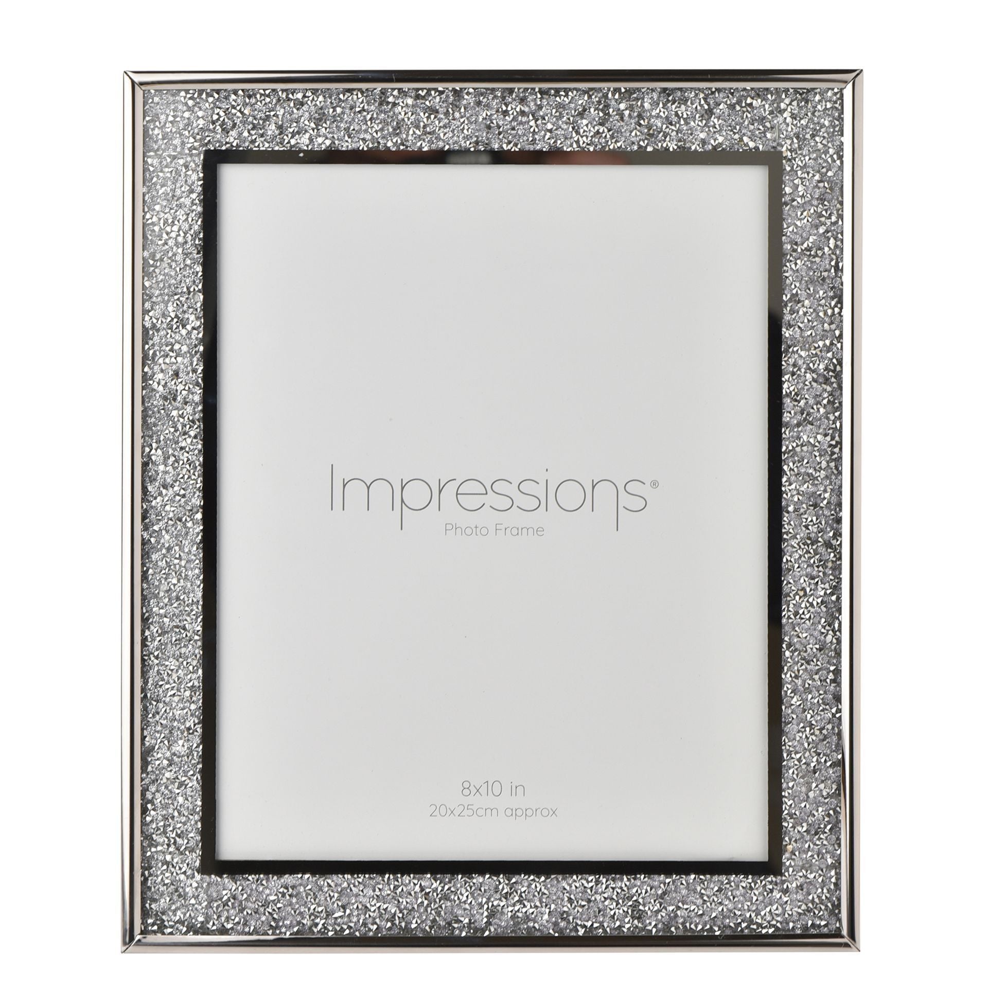 Silver Glitter Frame 8" x 10" by impressions with black back