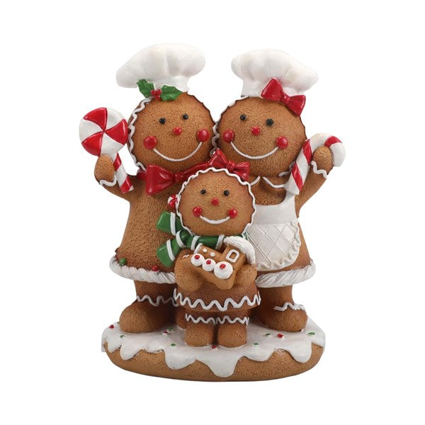Gingerbread family Christmas figurine with parents and child