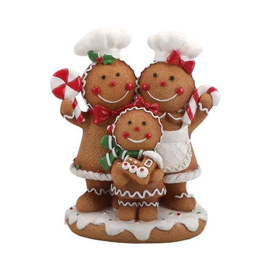 Gingerbread family Christmas figurine with parents and child