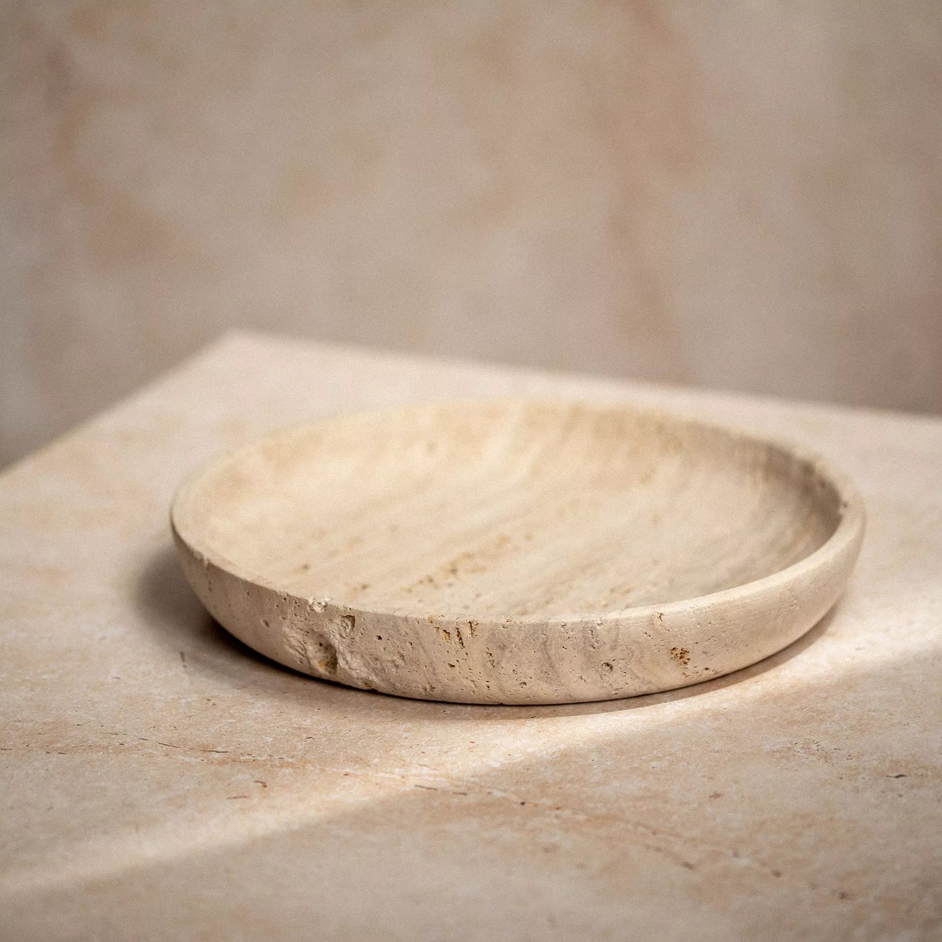 travertine decorative plate 25cm 