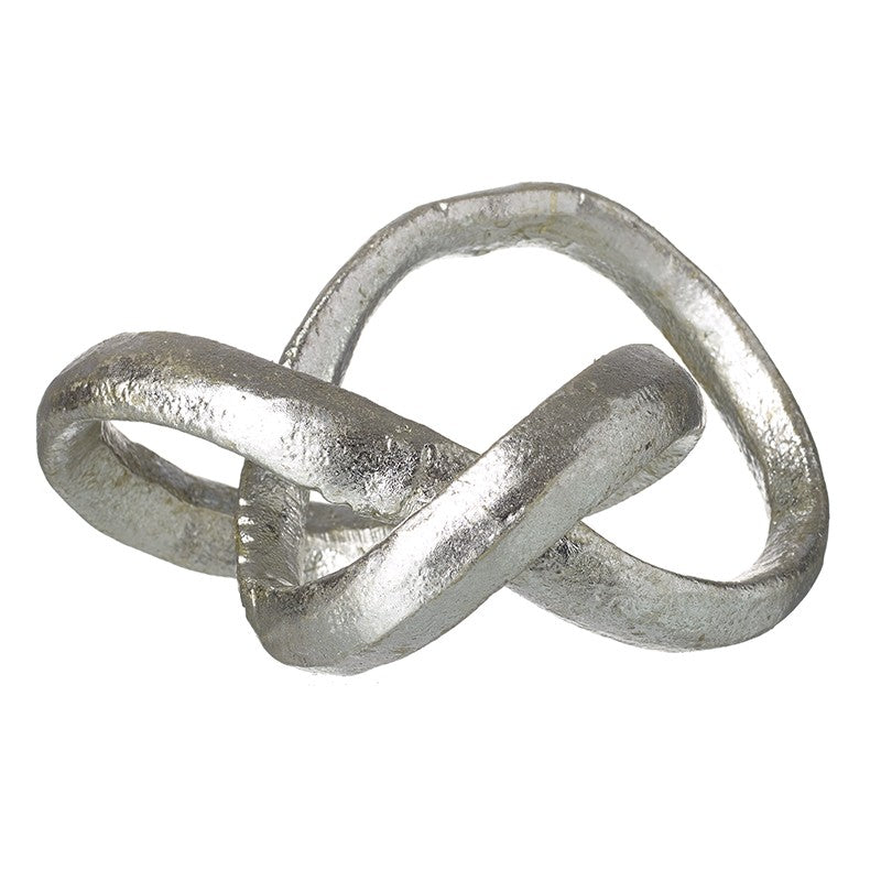 silver metal knot ornament 
