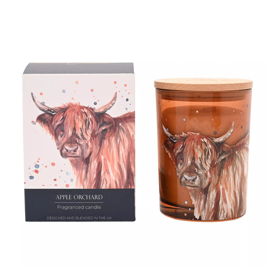 Highland cow candle apple orchard candle 250g meg hawkins