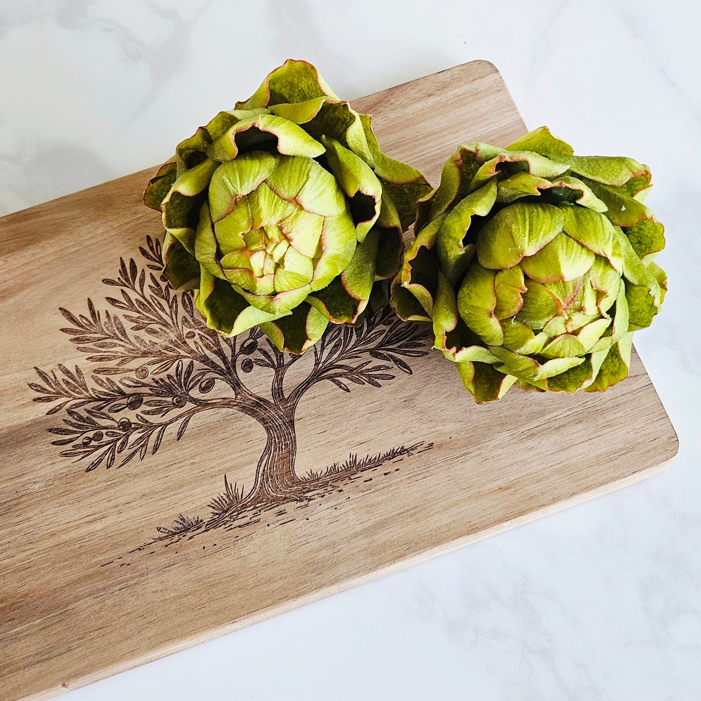 large artichoke faux green 