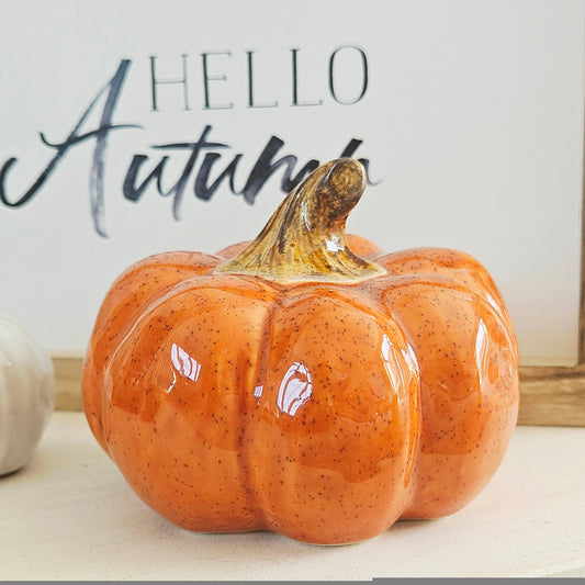 porcelain pumpkin orange squash ornament 