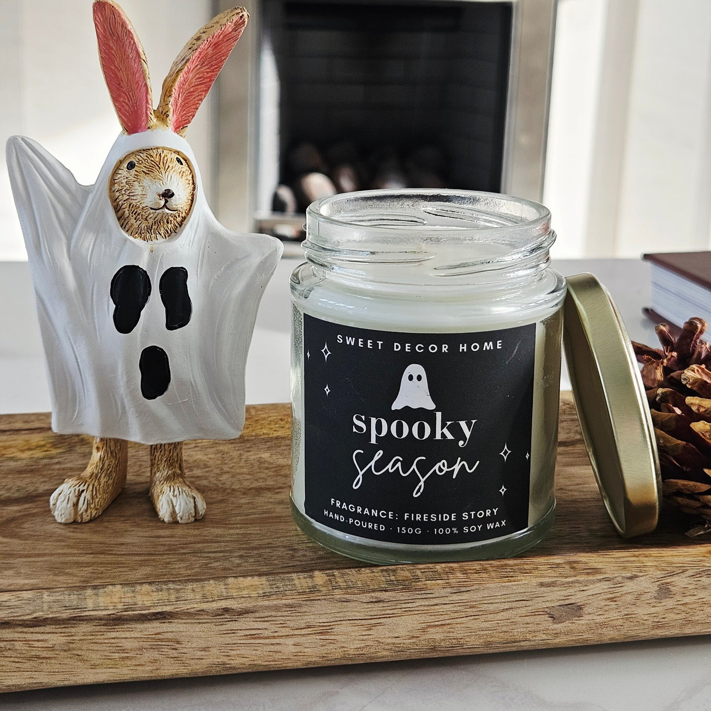 Sweet Decor Spooky Season Candle Fireside Story