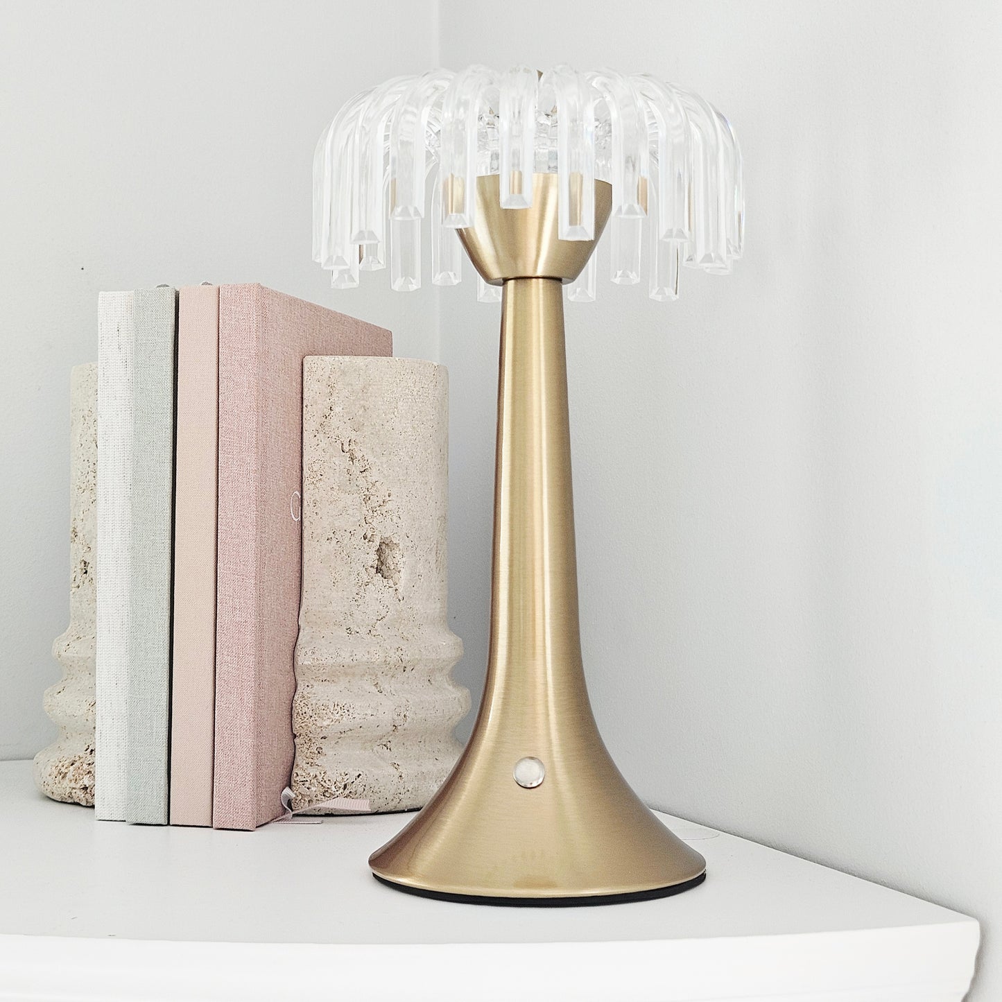 hestia modern crystal dropped led touch lamp usb