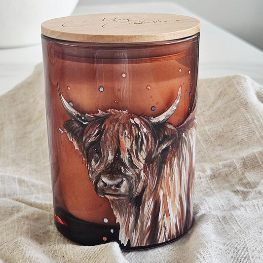 Highland cow candle apple orchard candle 250g meg hawkins