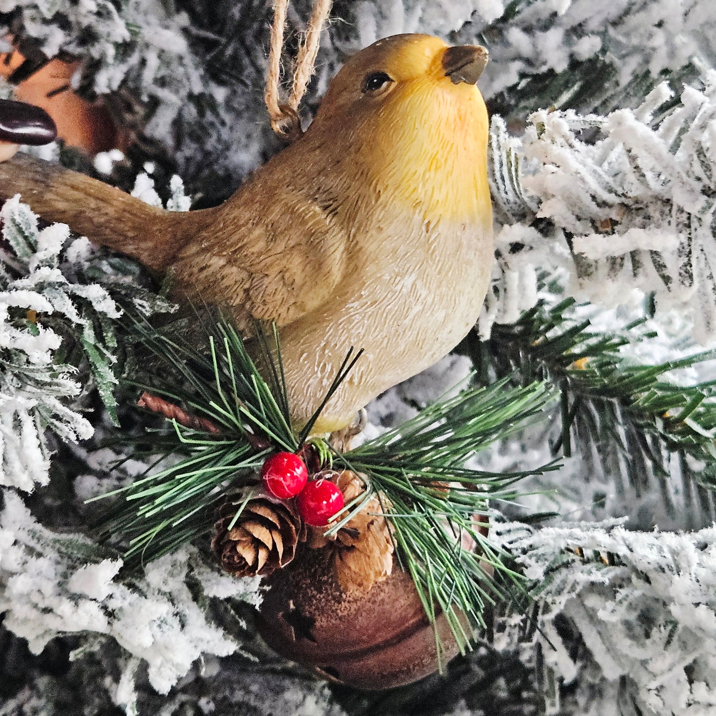 Robin On A Bell Tree Decoration