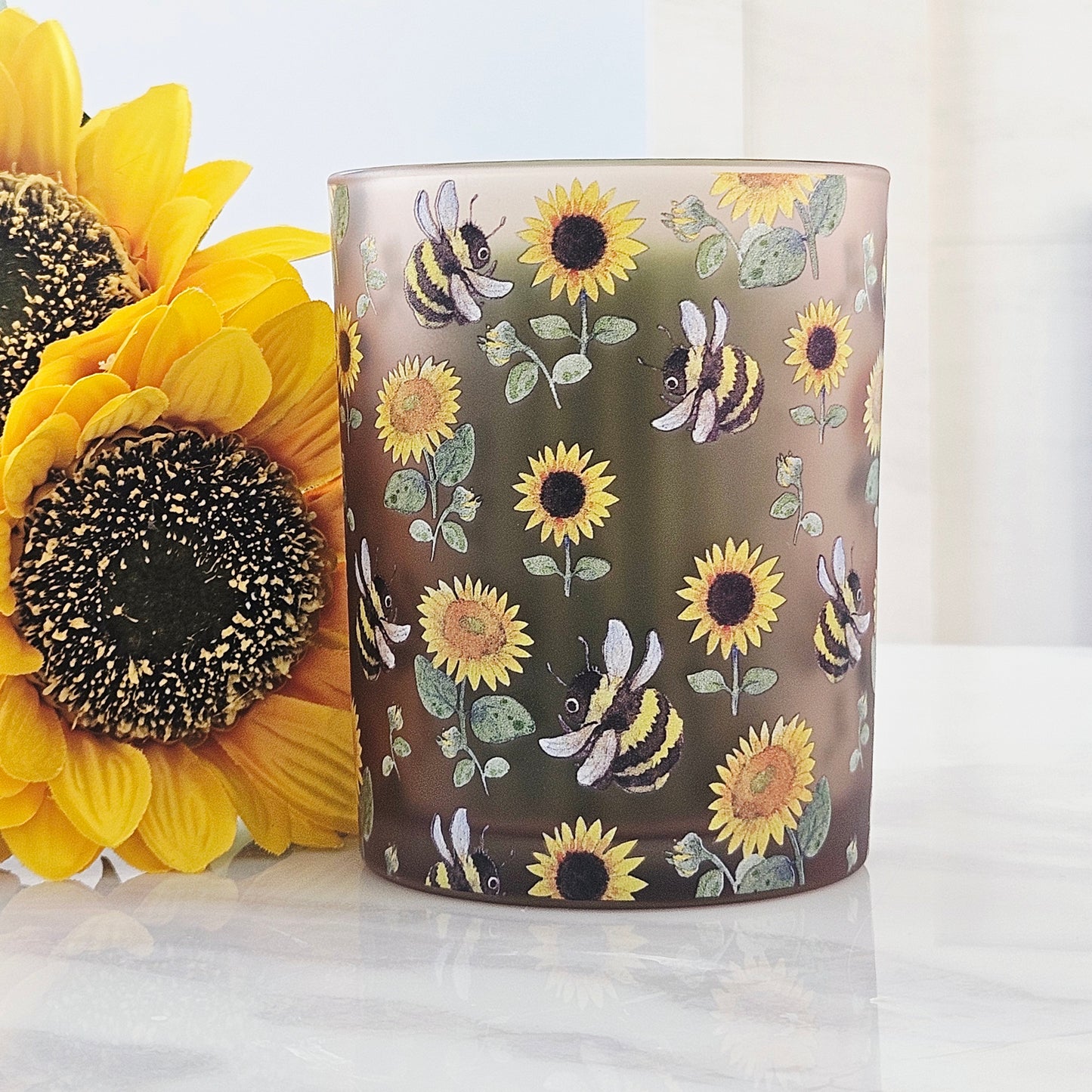 Bee Glass Candle Holder