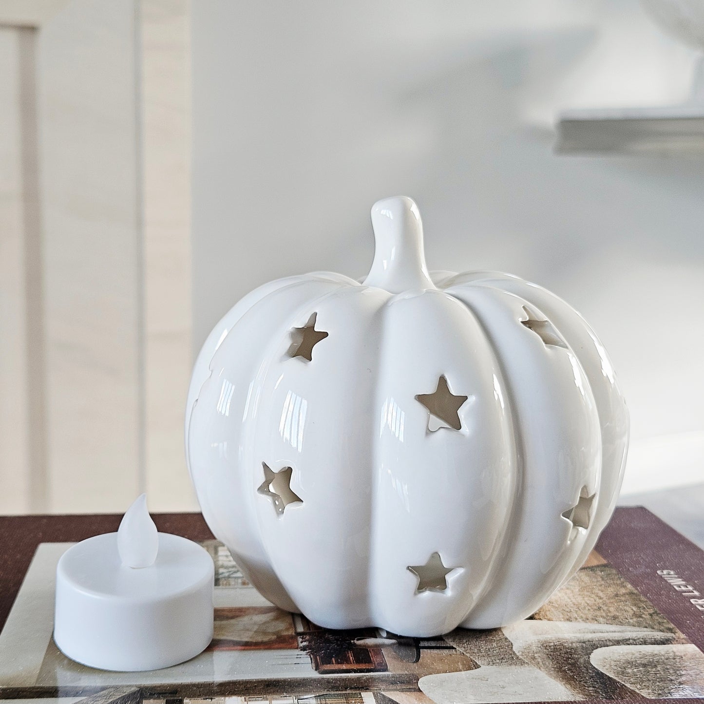 Ceramic T Light Pumpkin Holder