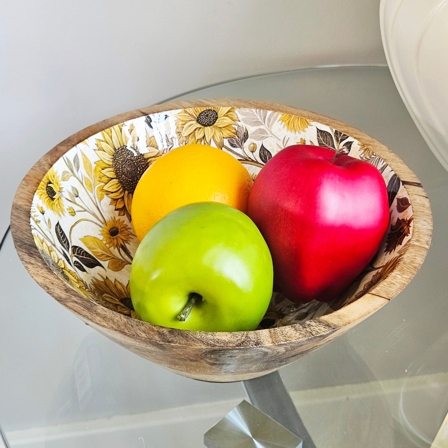 Sunflower Mango Wood Bowl