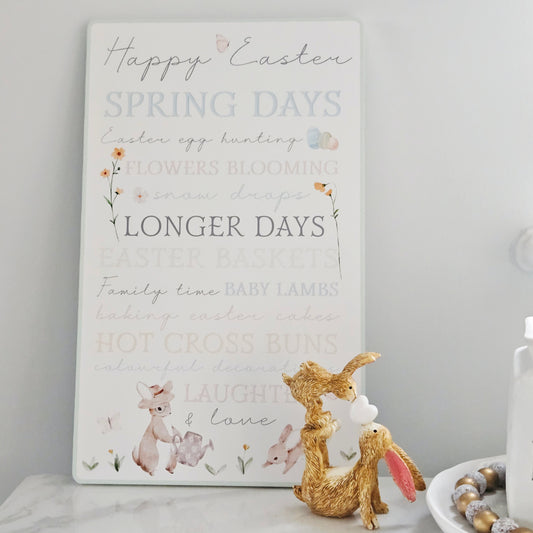 decorative easter plaque spring days and easter baskets 