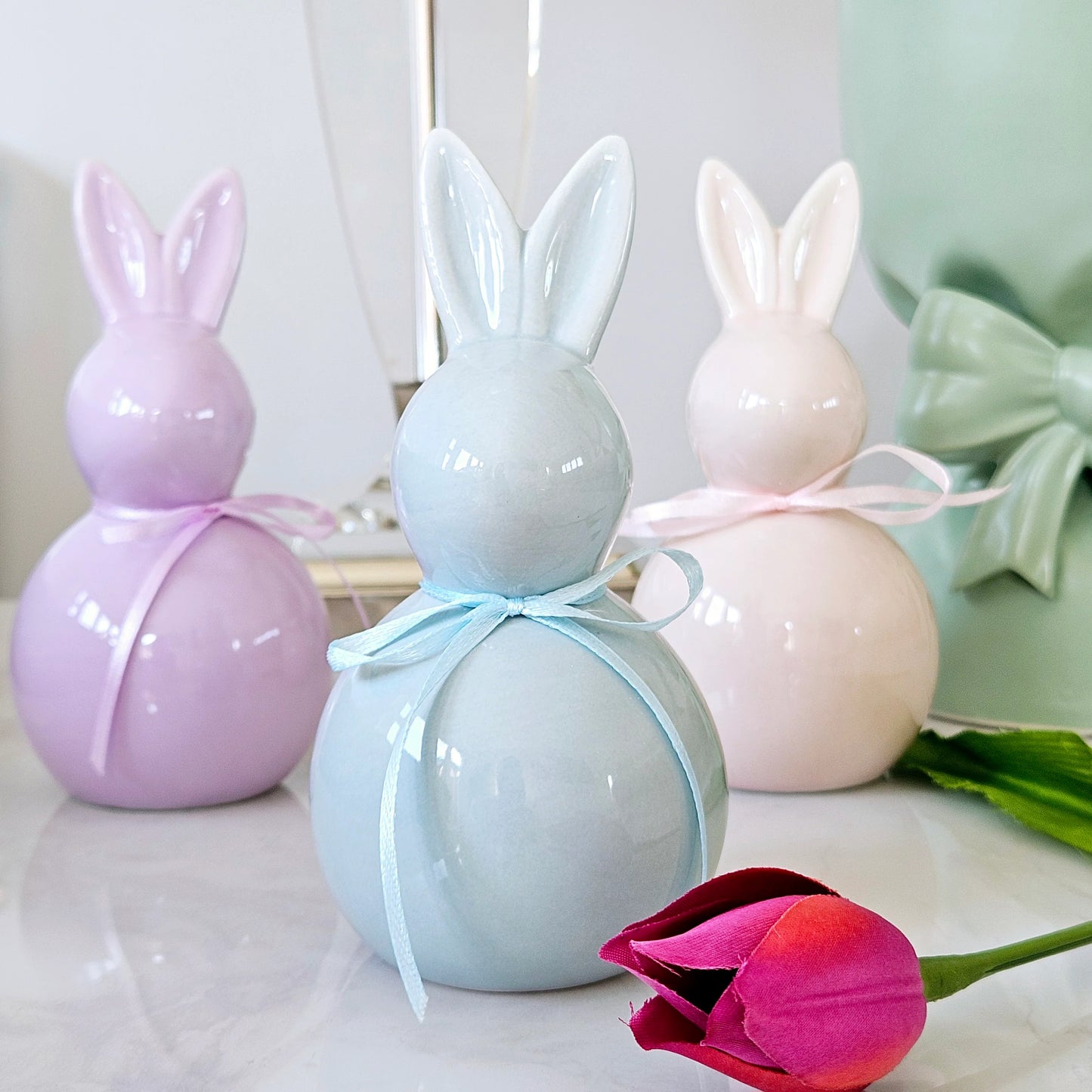 Pastel Bunny Trio Decoration