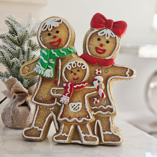 santa and Friends LED Gingerbread Family Christmas decoration
