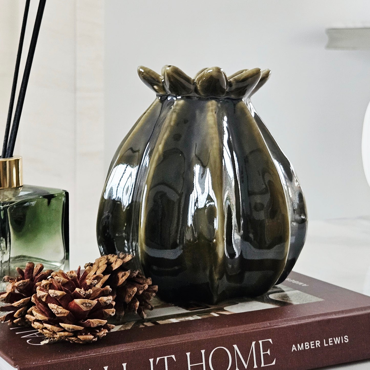 Poppy Seed Green Vase