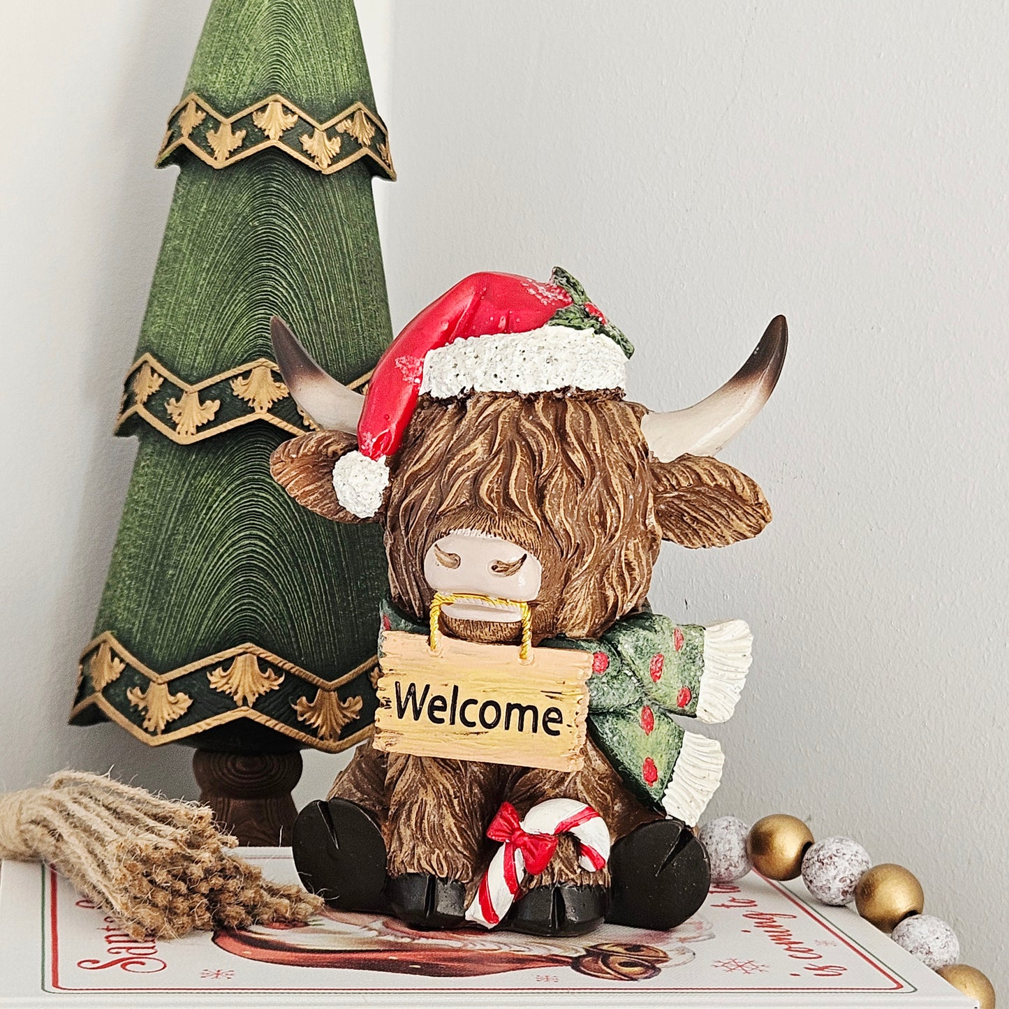 Highland Cow Welcome Sign