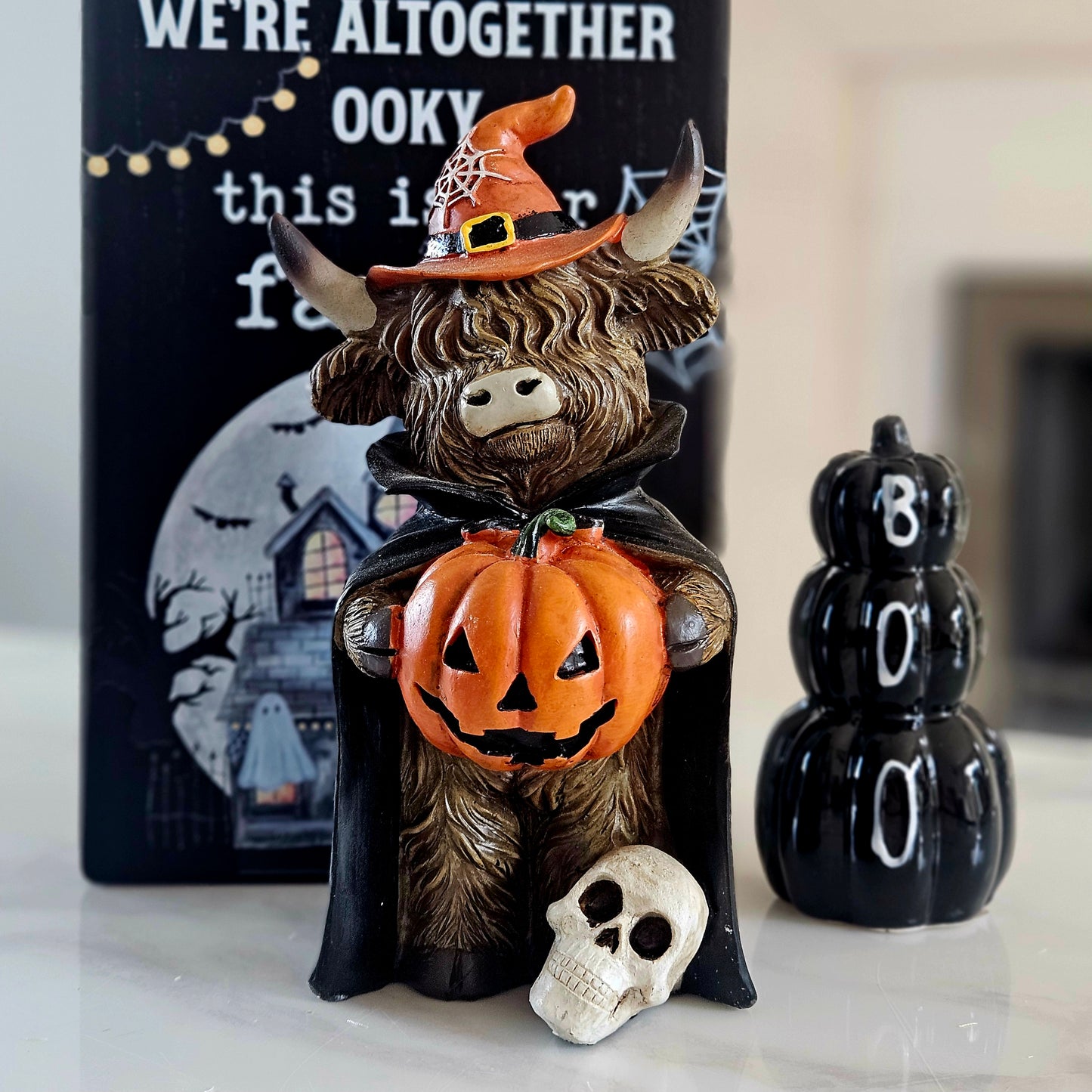 Halloween Highland Cow Witches | Spooky Cow 2 Assorted