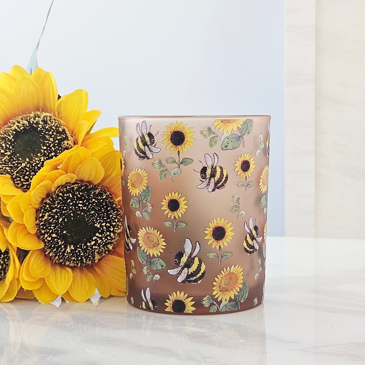 Bee Glass Candle Holder