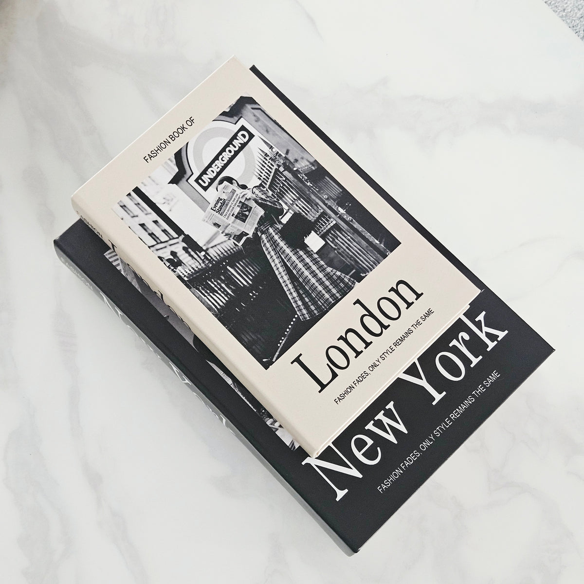 New York and London Wooden Book Storage Box Set – Decorative Boxes