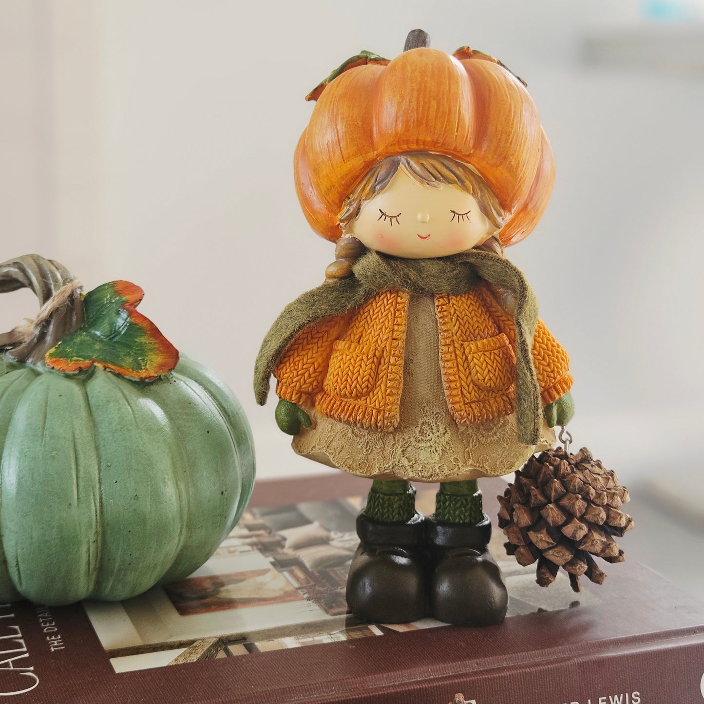 Autumn Pumpkin Boy & Girl Ornaments – Choose Options