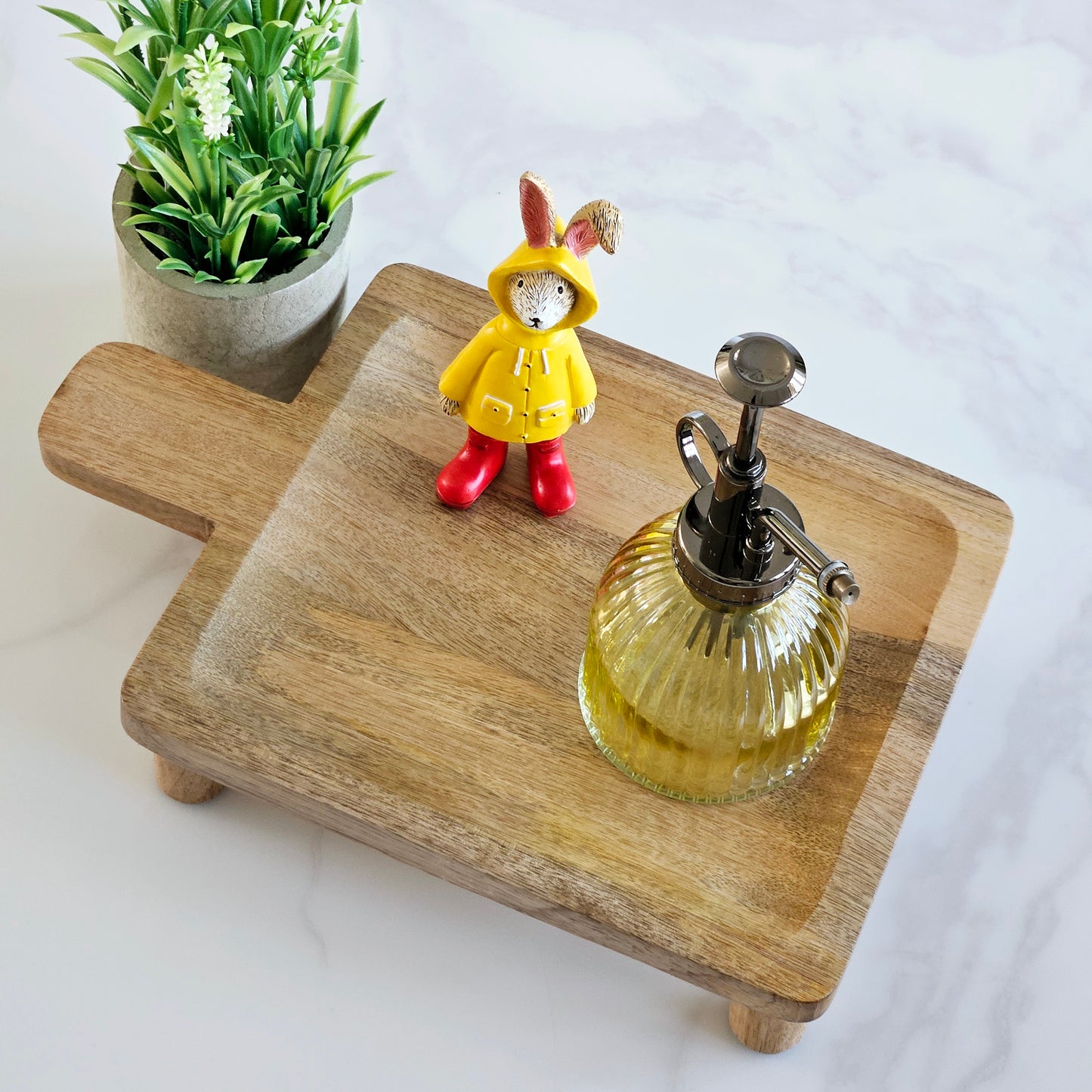 Wooden Display Tray With Feet