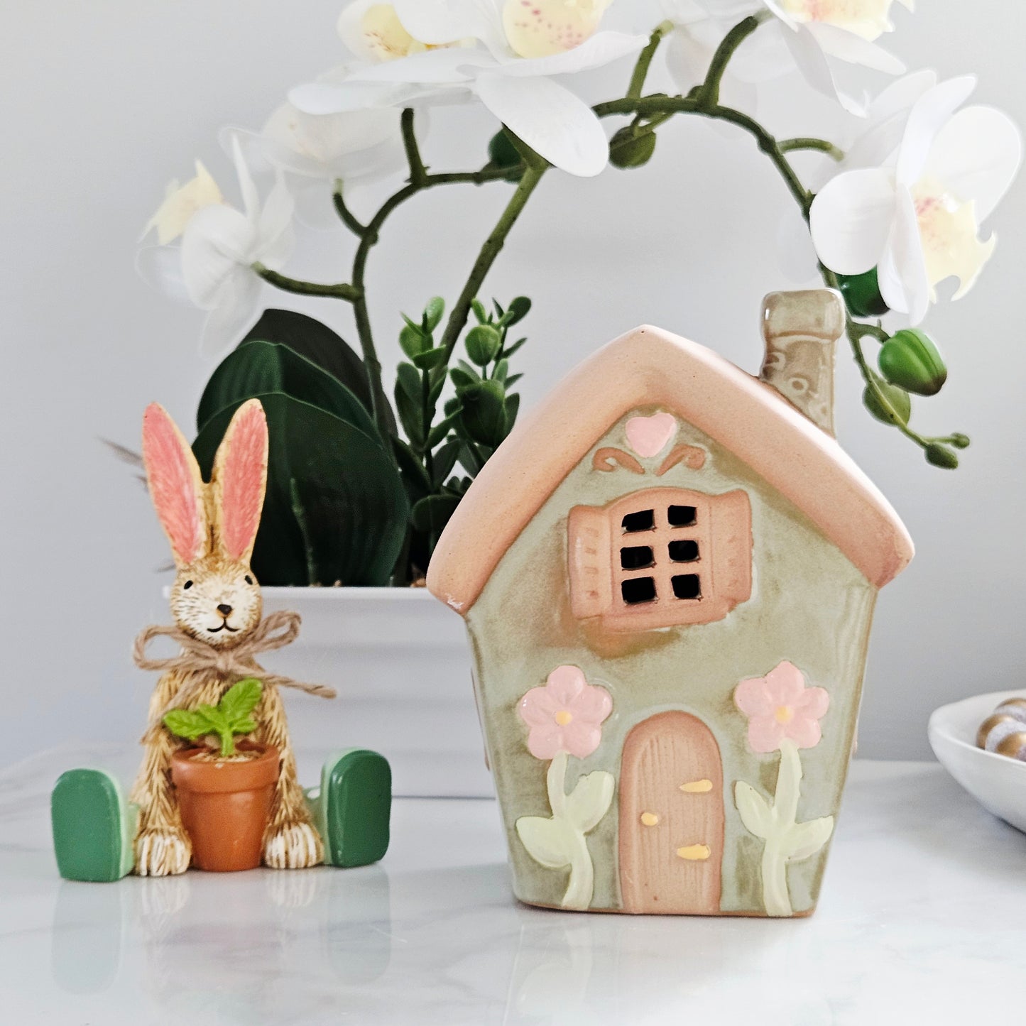 Fairy House Green Tealight