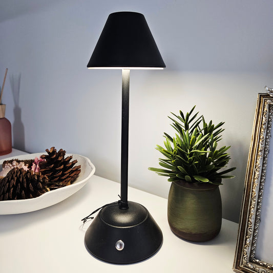 matt black touch lamp by hestia medium size
