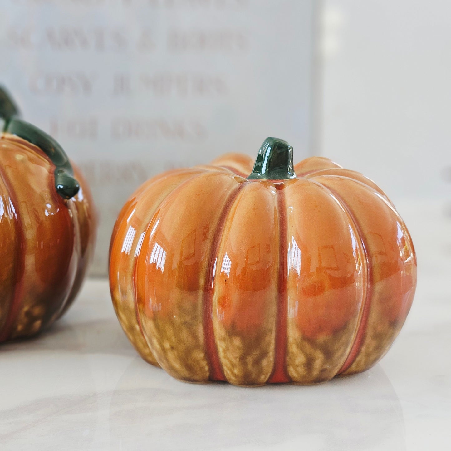 porcelain orange pumpkin 13cm 