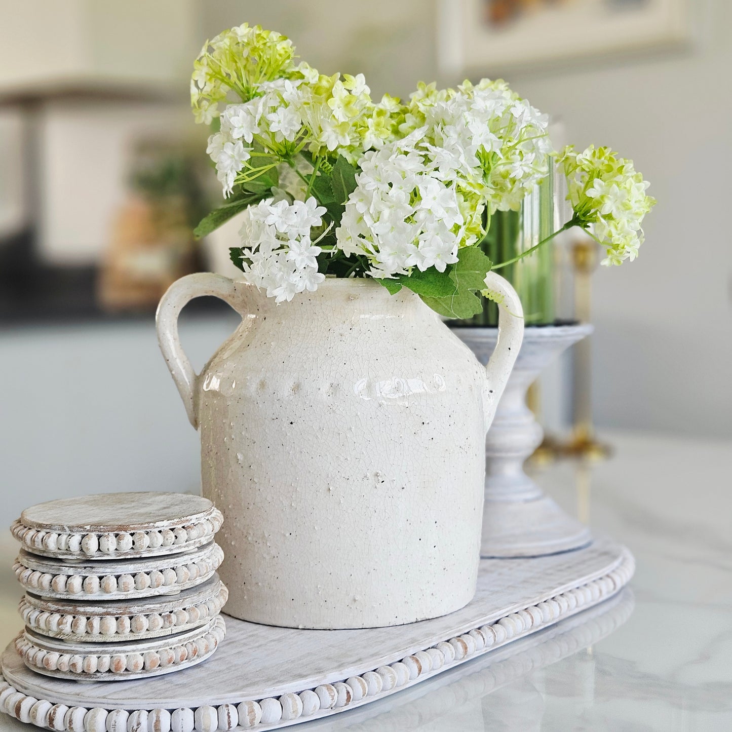 Jolee Vase With Handles | Handcrafted Decorative Ceramic Vase