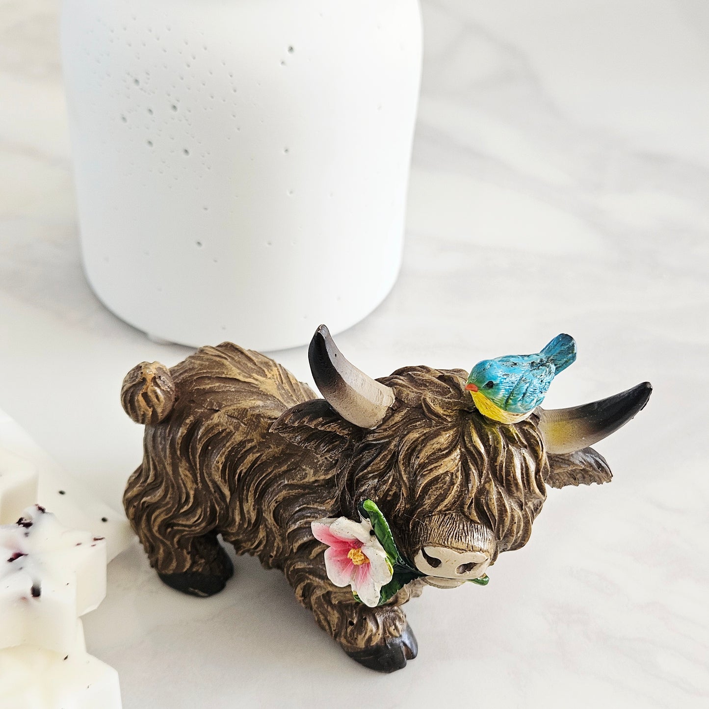 Highland Cow With Flower