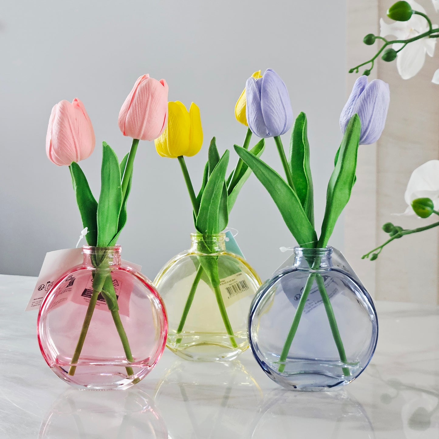 Tulips In Glass Vase Options