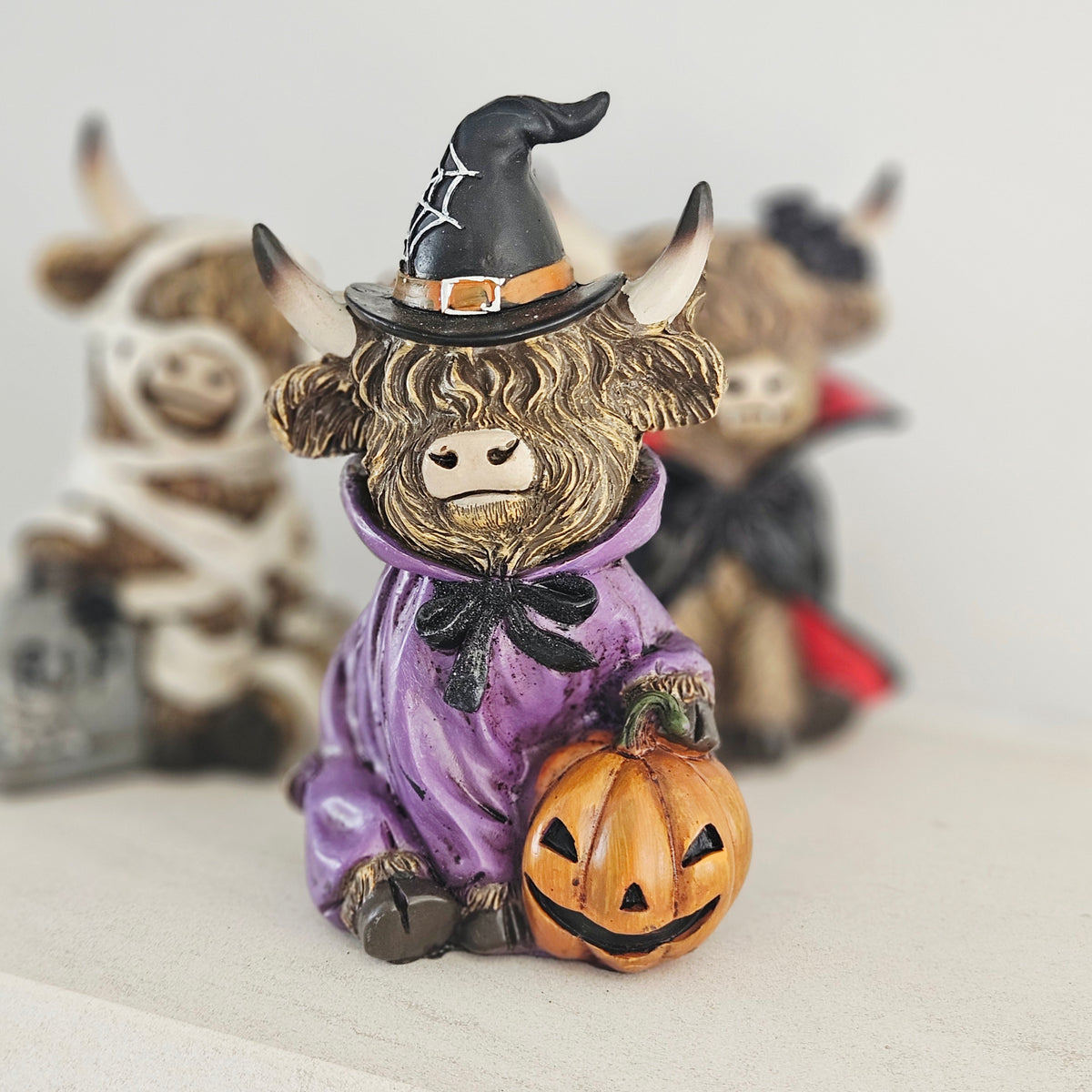 Halloween Highland Cow Ornaments – Choose Options
