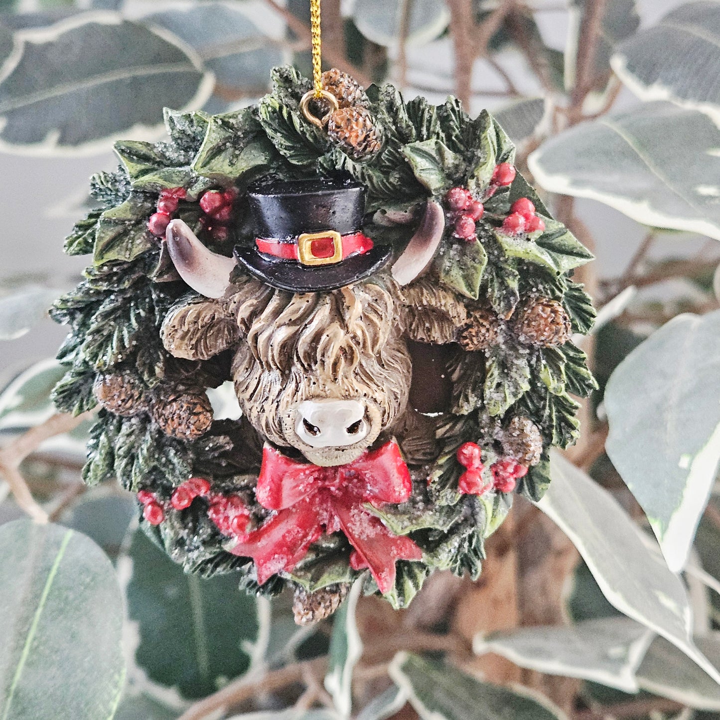Highland Cow Tree Wreath