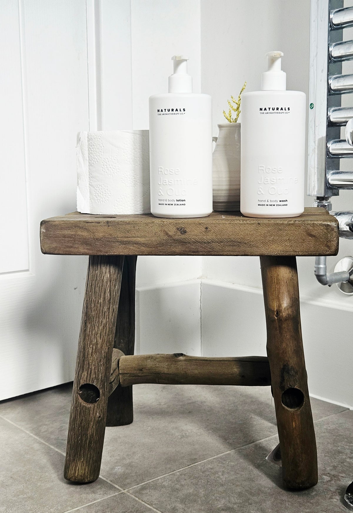 Natural wooden stool for rustic and contemporary home decor