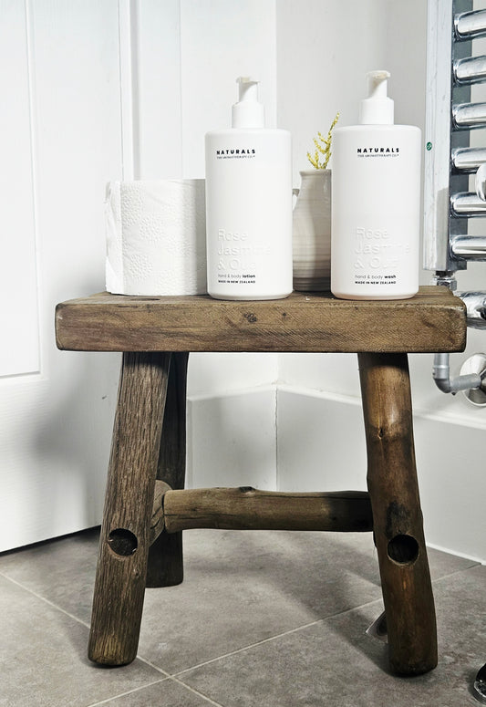 Natural wooden stool for rustic and contemporary home decor